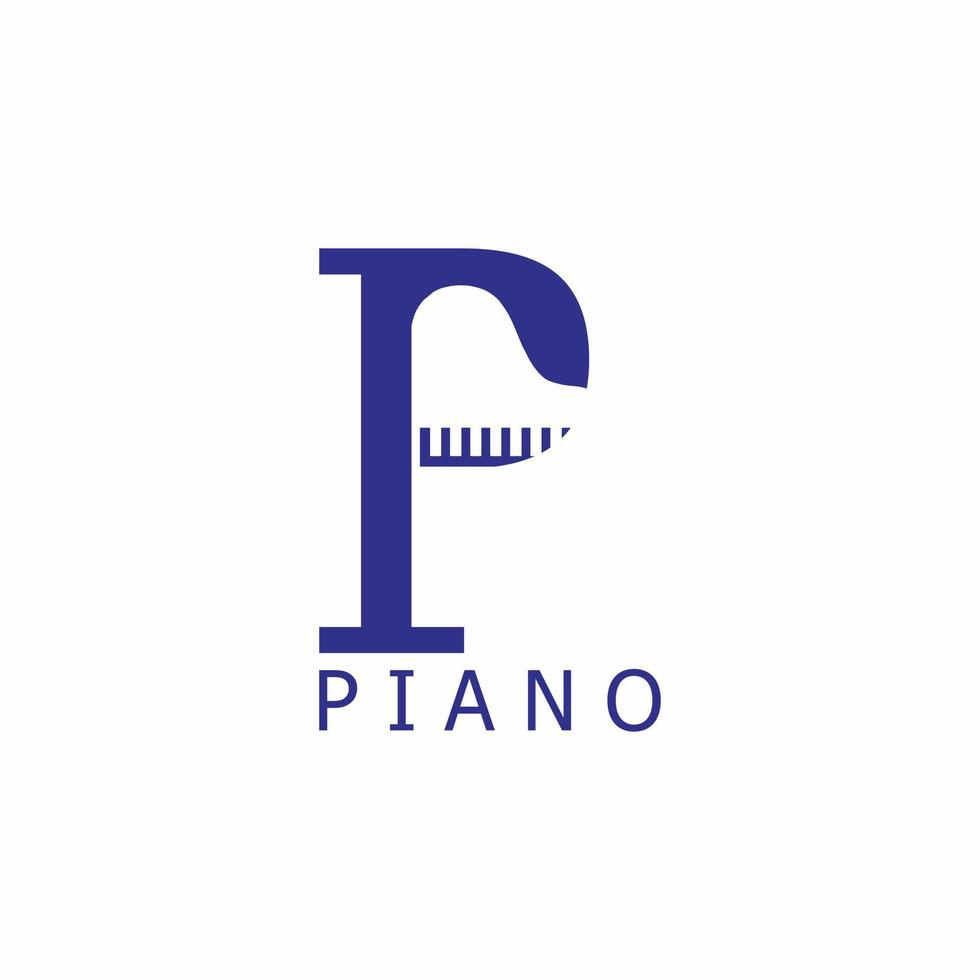 vetor de logotipo de piano