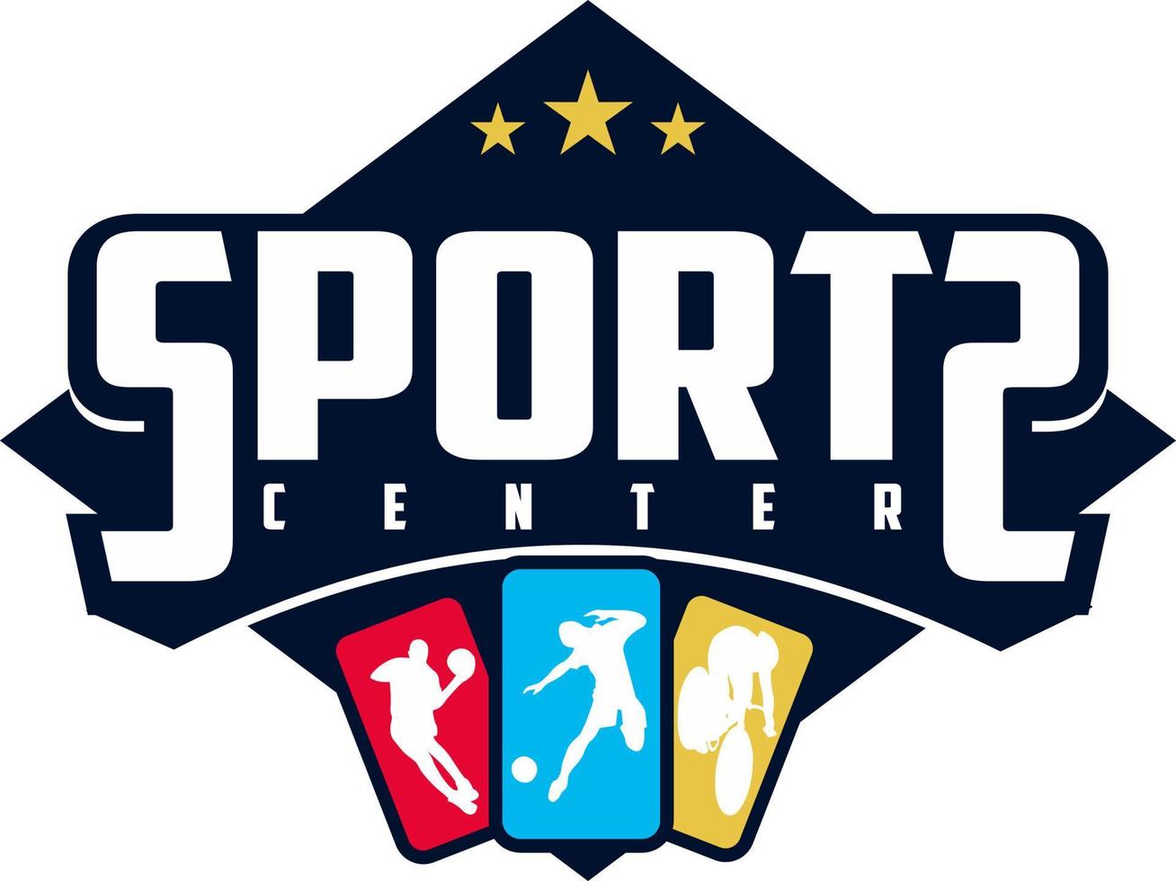ilustração do logotipo do centro esportivo vetor