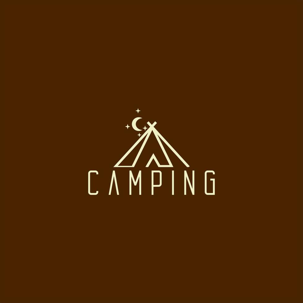 design de vetor de ilustração de logotipo de acampamento