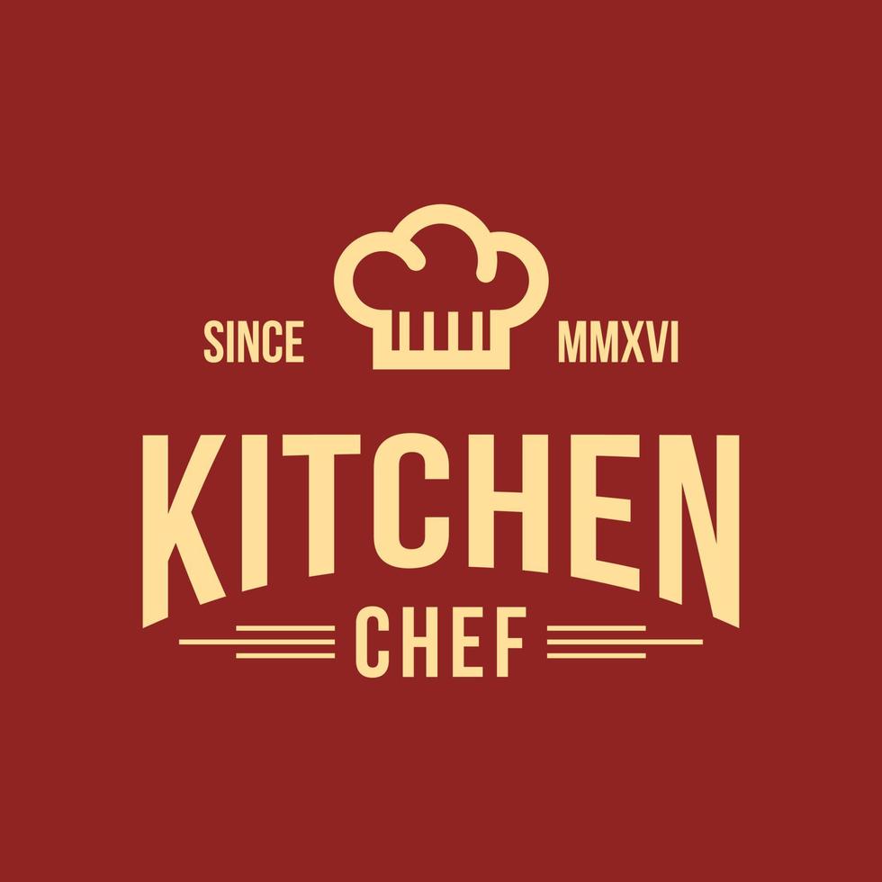 modelo de vetor de design de logotipo de chef de cozinha