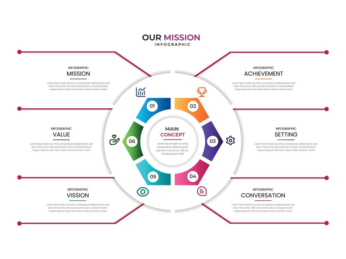 modelo de design de vetor 3d abstrato de infográficos de apresentação de negócios pode ser usado para layout de fluxo de trabalho, diagrama, relatório anual, web design, banner criativo, vetor de rótulo