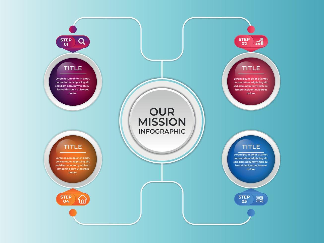 modelo de design de vetor 3d abstrato de infográficos de apresentação de negócios. pode ser usado para layout de fluxo de trabalho, diagrama, relatório anual, web design, banner criativo, vetor de rótulo