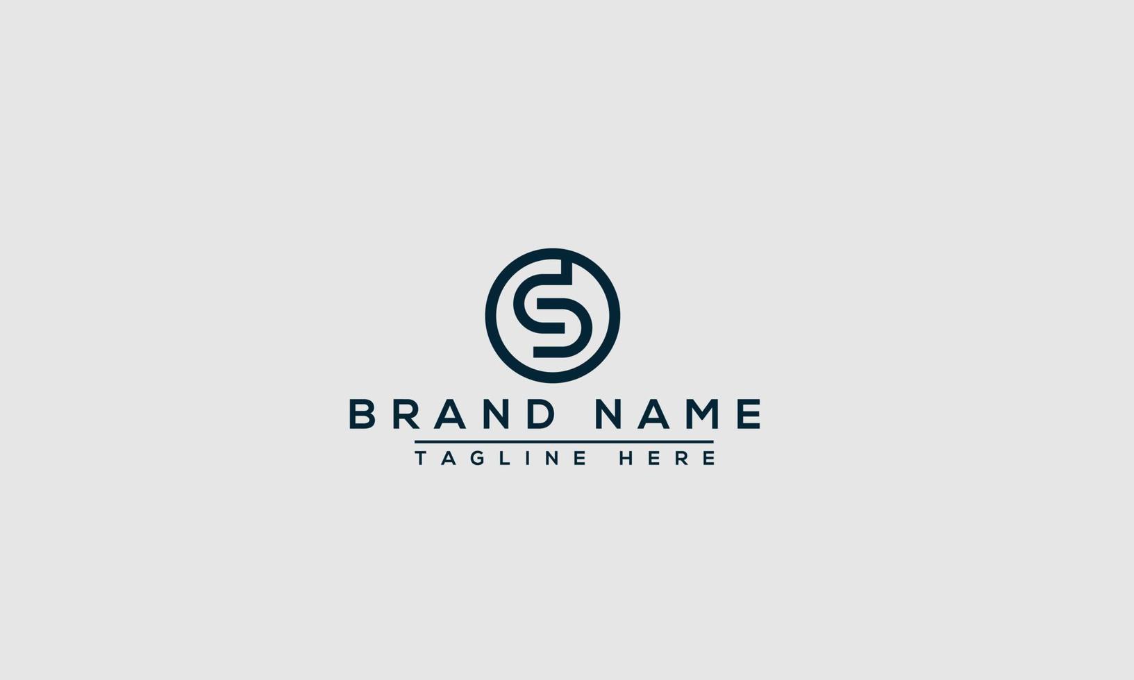 elemento de branding gráfico de vetor de modelo de design de logotipo sd.