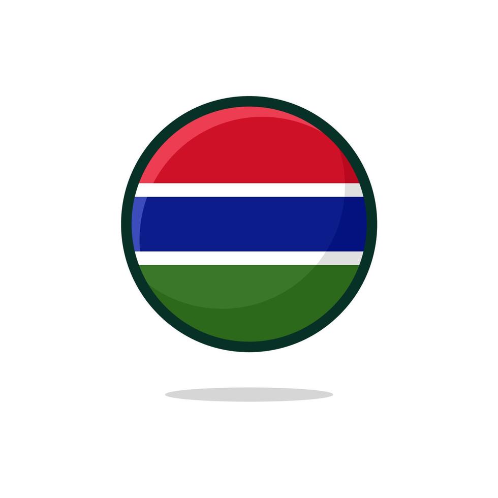 ícone de bandeira da gâmbia vetor