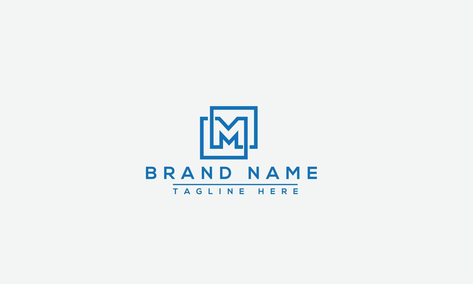 elemento de branding gráfico de vetor de modelo de design de logotipo mm.