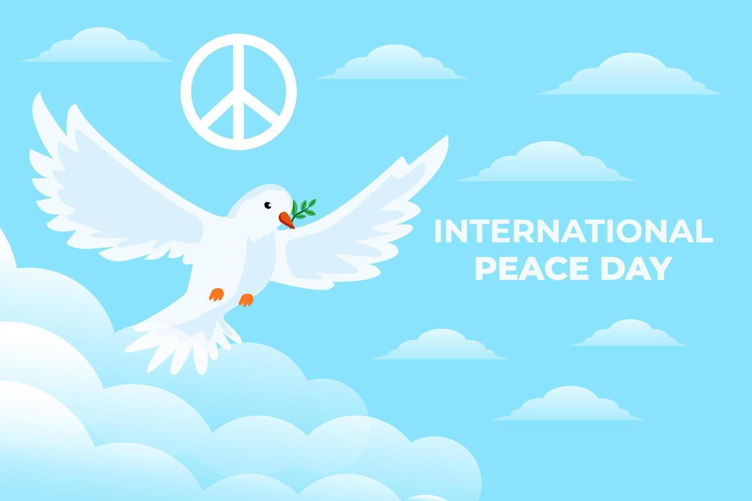 banner plano de fundo de ilustração de dia internacional da paz vetor