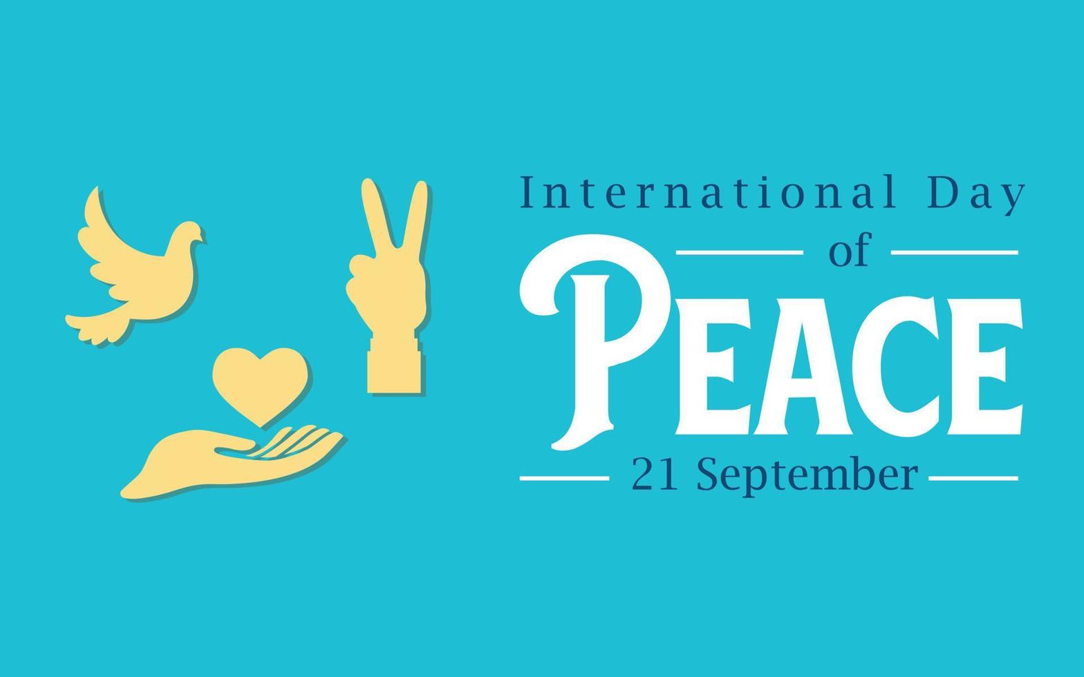 dia internacional da paz, 21 de setembro, post design vetor