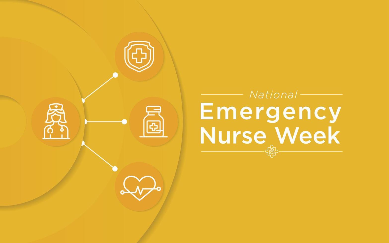 semana da enfermeira de emergência, design de postagem de mídia social, estamos comemorando a semana da enfermeira. vetor