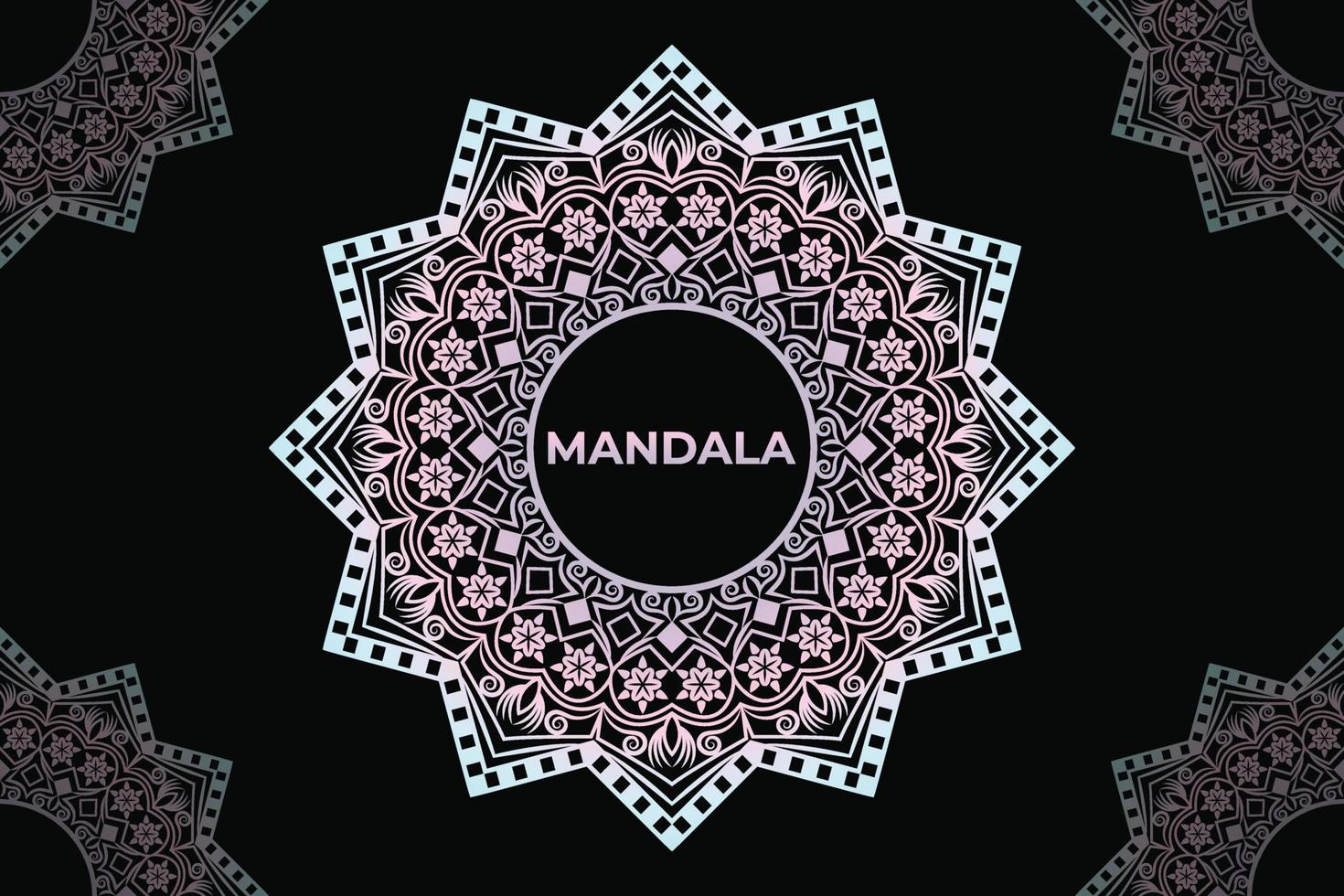 projeto abstrato de fundo mandala. design de padrão de mandala de quadro. vetor