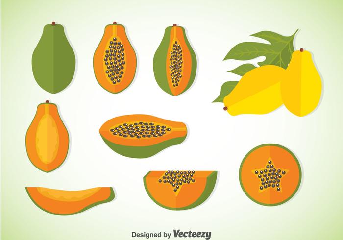 Conjuntos de vetores de papaia