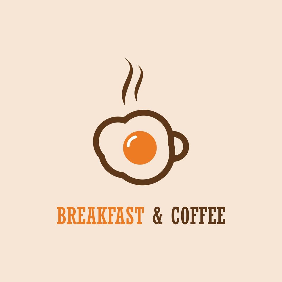 logotipo de design abstrato de café da manhã vetor