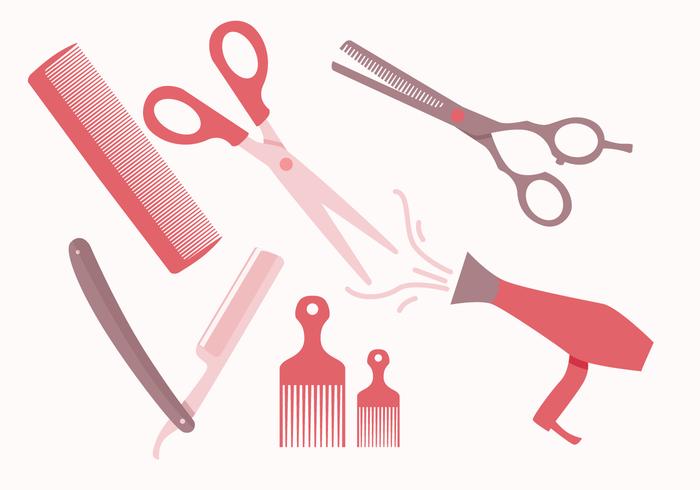 Vetores de ferramentas de barbeiro