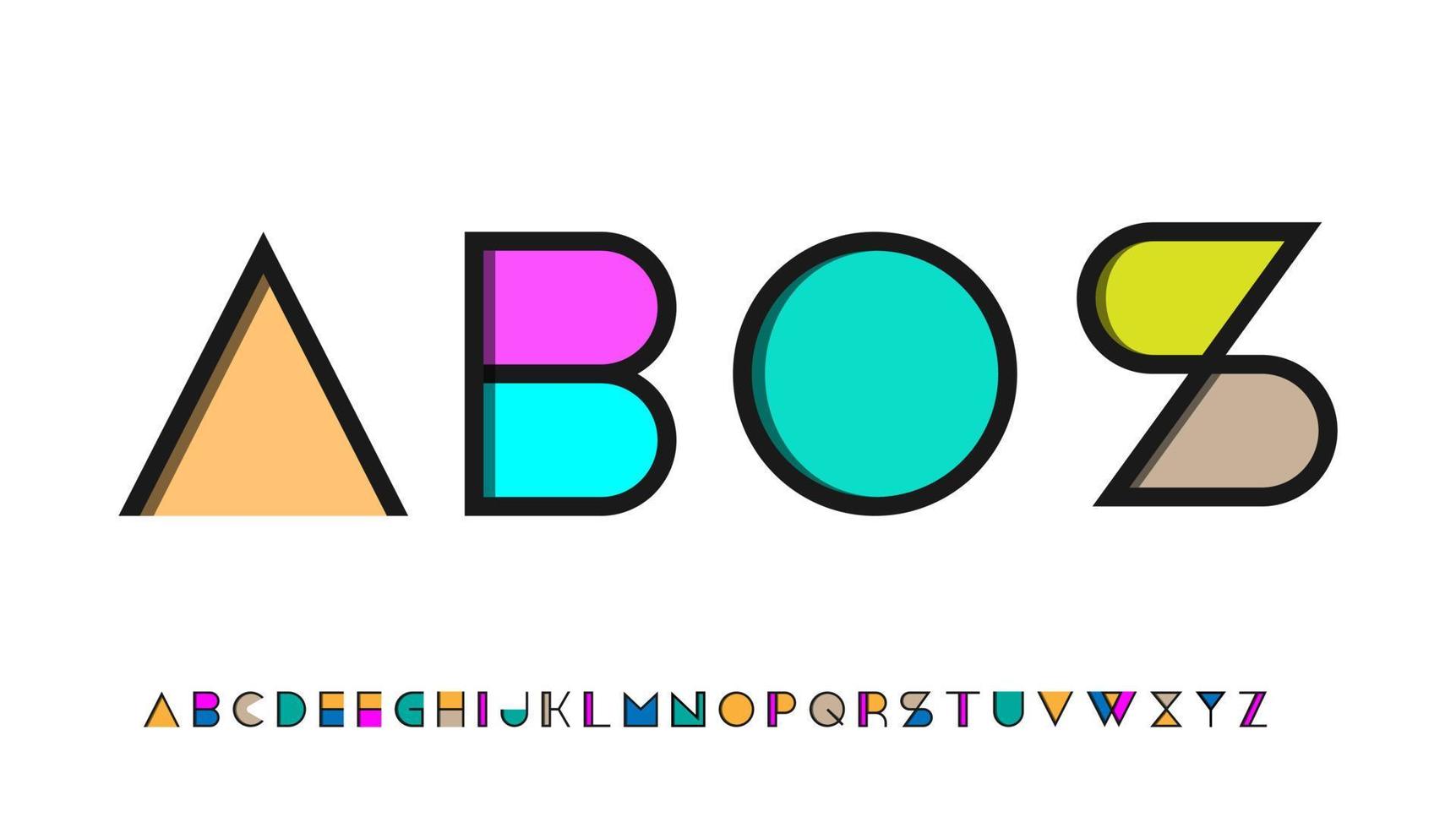 design de logotipo de letra do alfabeto maiúsculo colorido vetor