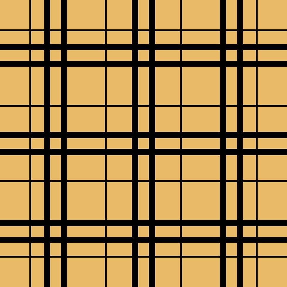 fundo de vetor padrão xadrez amarelo e preto, textura de tecido