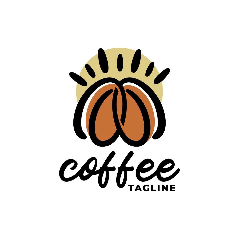 ilustração de grãos de café. bom para cafés ou qualquer negócio relacionado ao café. vetor