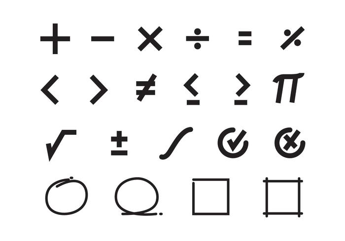 Vector de símbolos matemáticos grátis