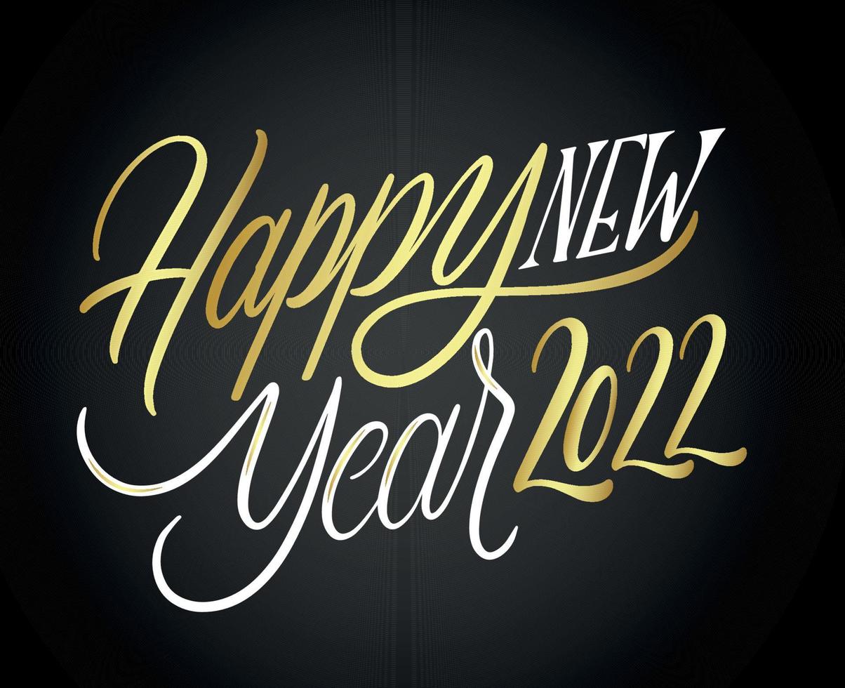 feliz ano novo 2022 feriado abstrato ouro e vetor branco