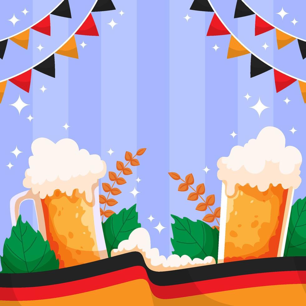 conceito de fundo oktoberfest vetor