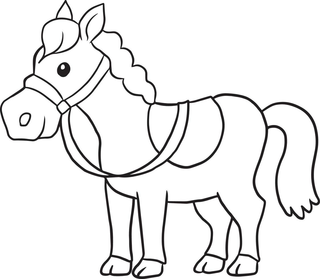 Desenhos para colorir de cavalos fofos de desenho animado