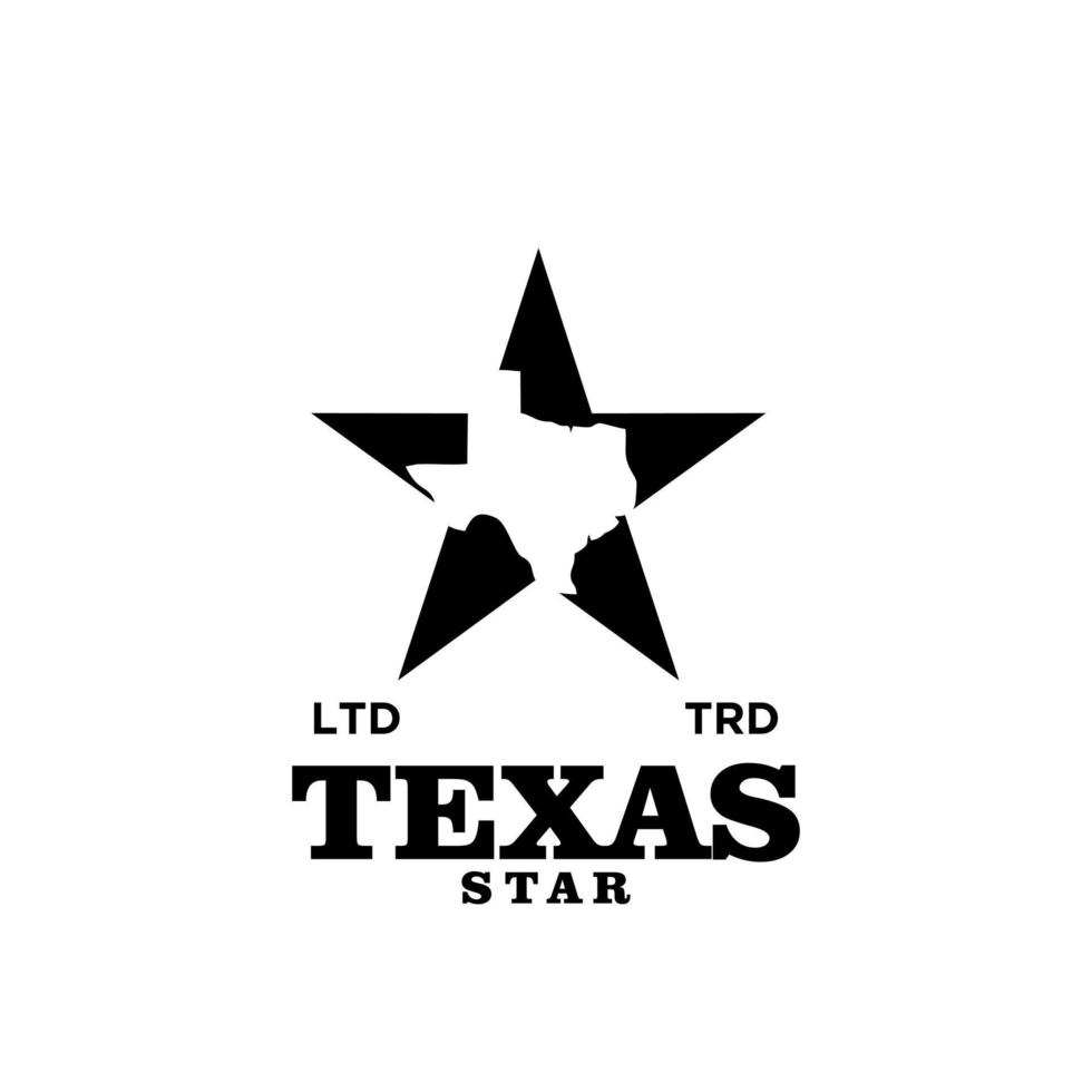 design de logotipo vintage premium do texas star vetor