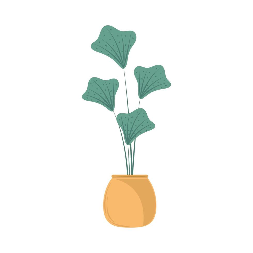 ícone de folhas de plantas de casa vetor