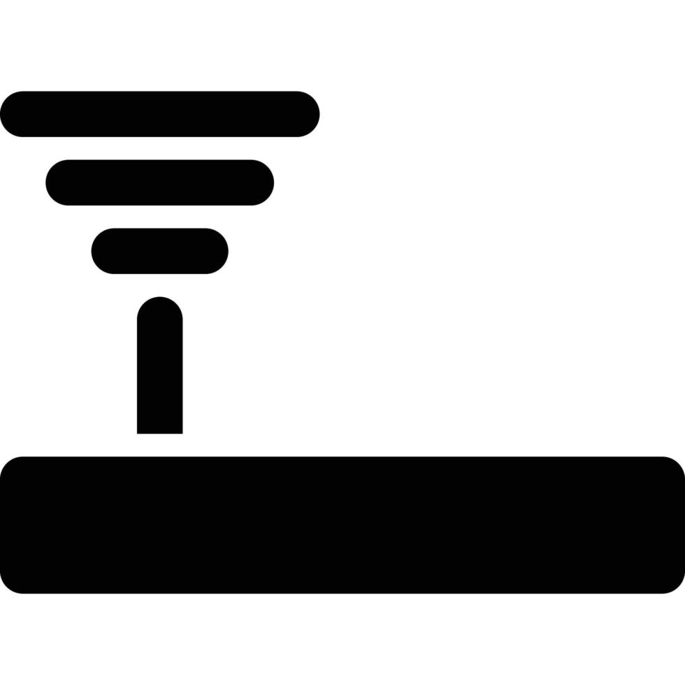 ícone sem fio de estilo sólido de tema de computador e hardware vetor