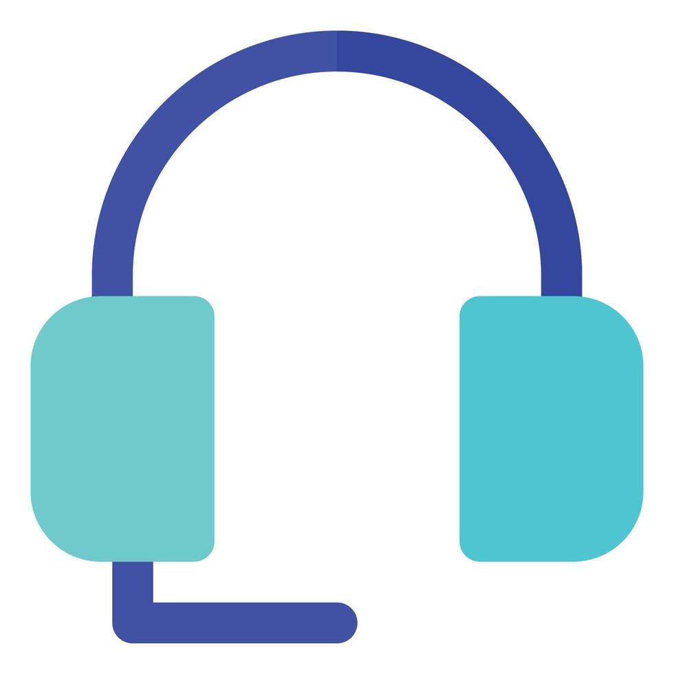 ícone de fone de ouvido de estilo simples de tema de computador e hardware vetor