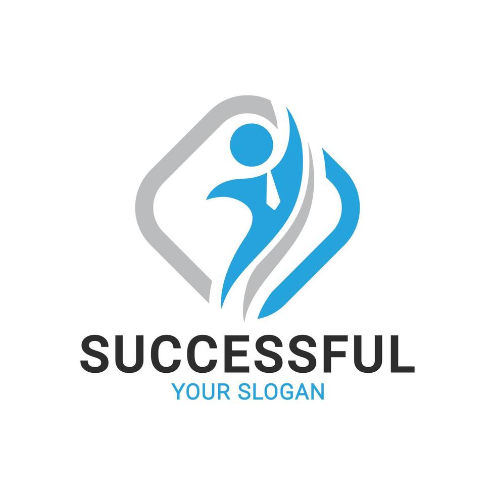 logotipo de pessoas de sucesso, modelo de logotipo mam de sucesso vetor