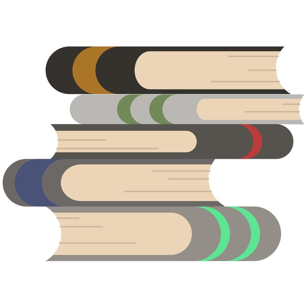 ilustração de pilha de livros vetor