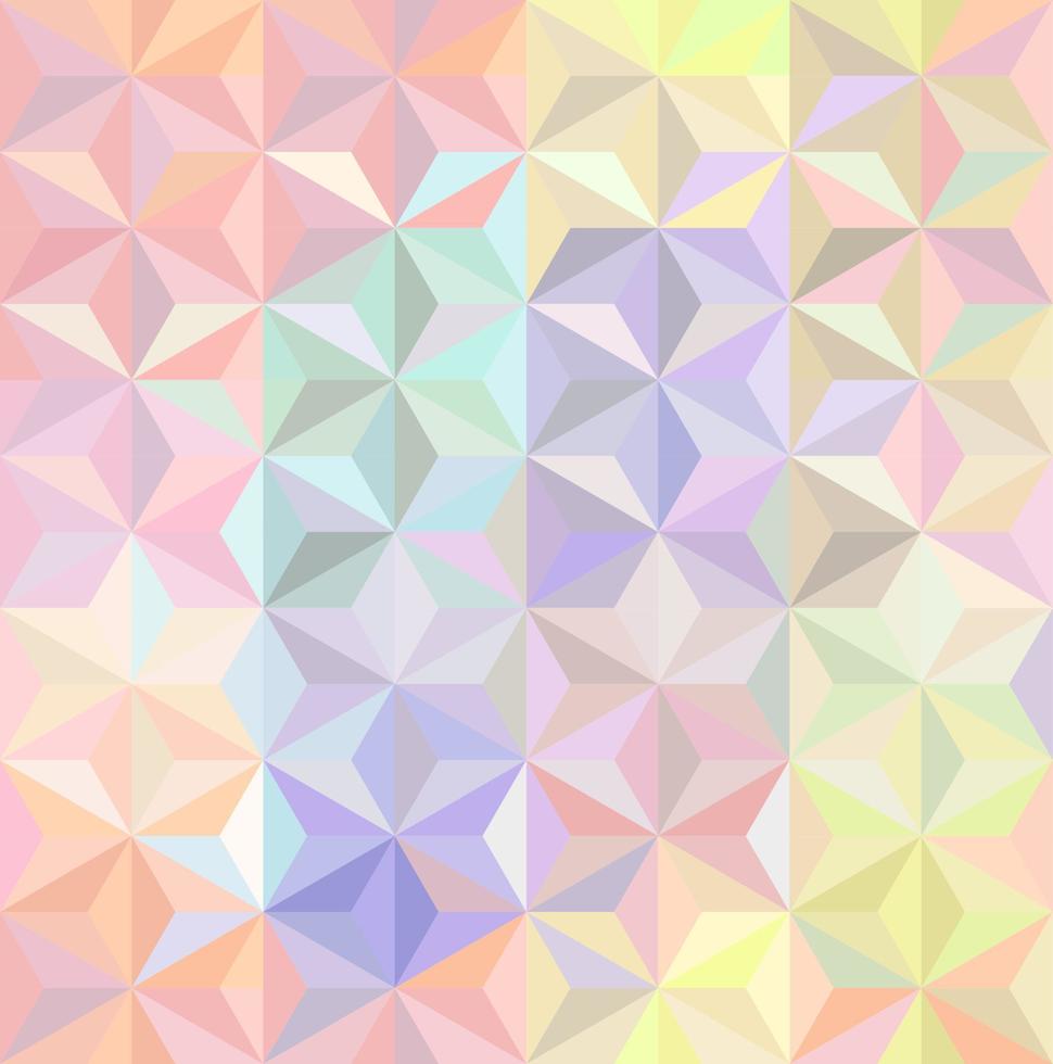 vetor pastel iridescente, multi cores ou padrão sem emenda de triângulos geométricos holográficos.