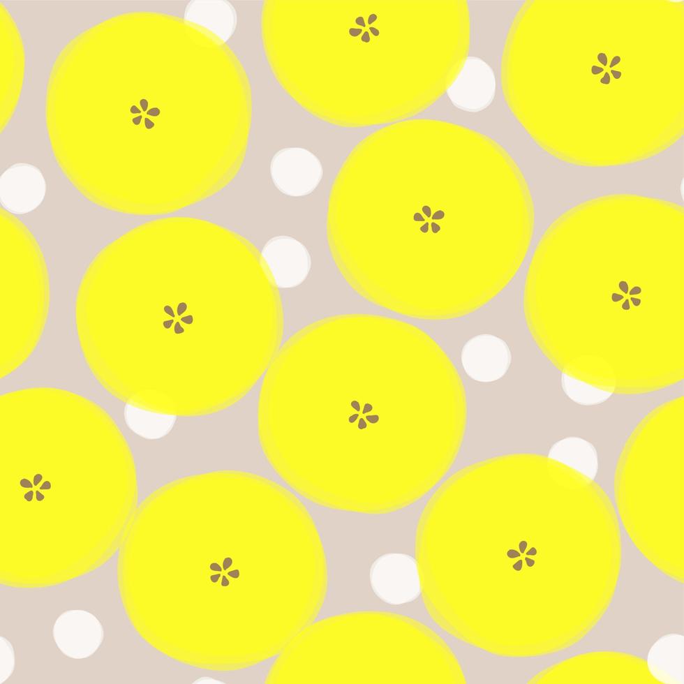 vector estilo japonês primavera ou outono padrão sem costura floral mínimo ou abstrato em fundo neon amarelo e bege.