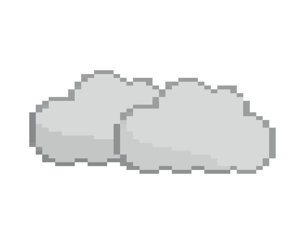 pixel de céu de nuvens vetor