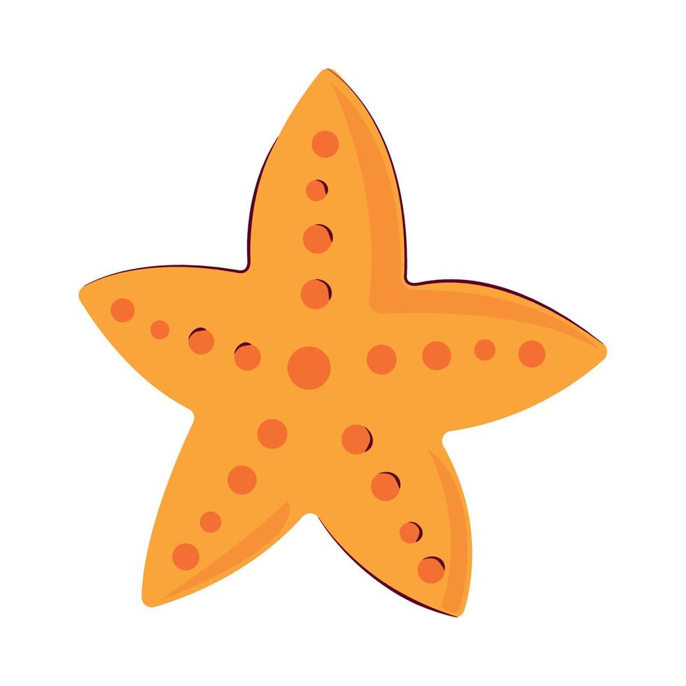 ícone de desenho de estrela do mar vetor
