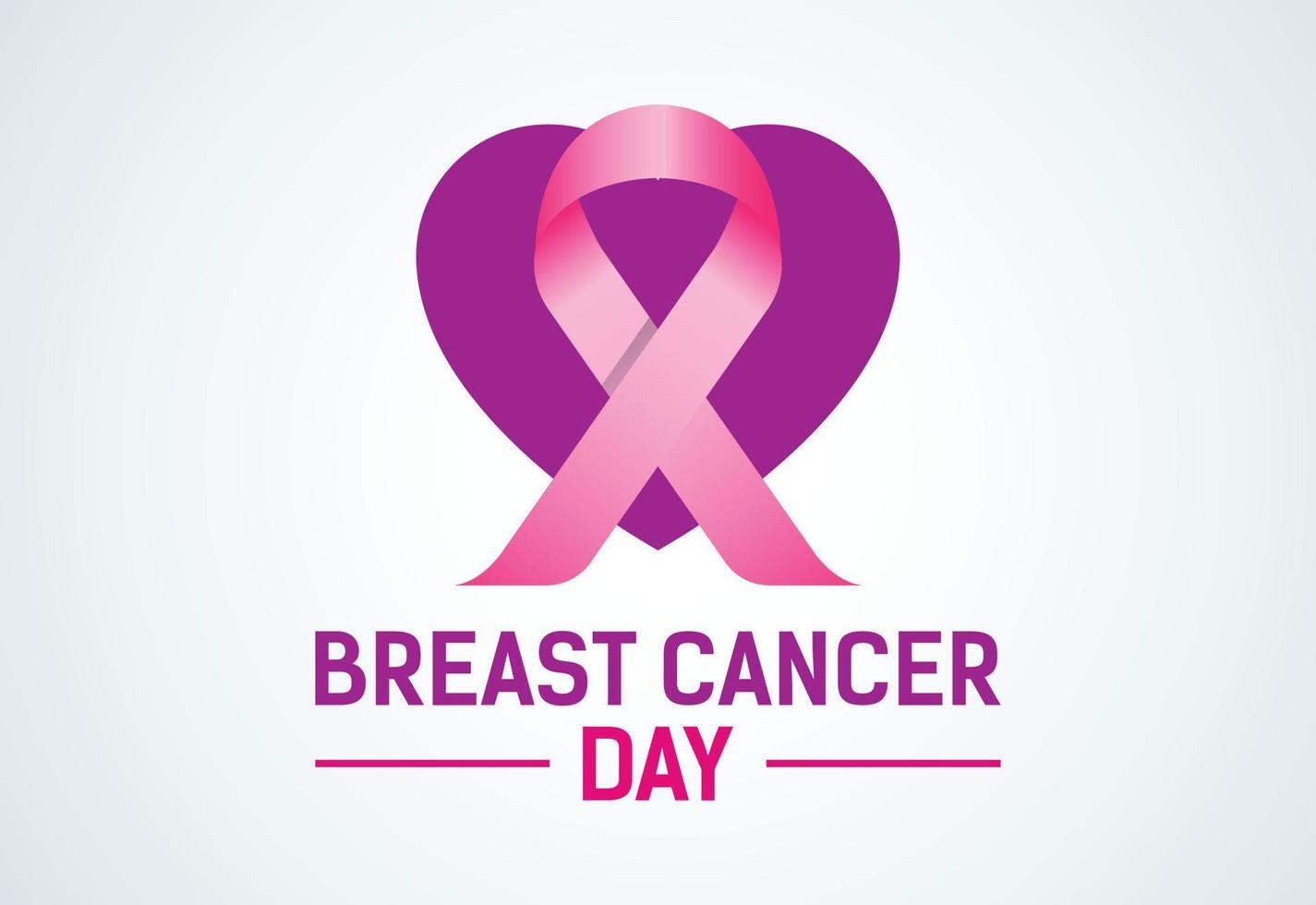 dia do câncer de mama. outubro é o mês de conscientização do câncer de mama. ilustração vetorial vetor