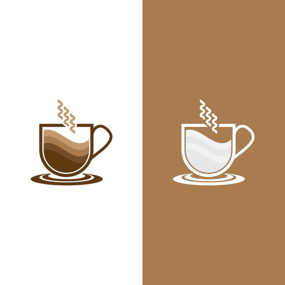 modelo de logotipo de xícara de café vetor