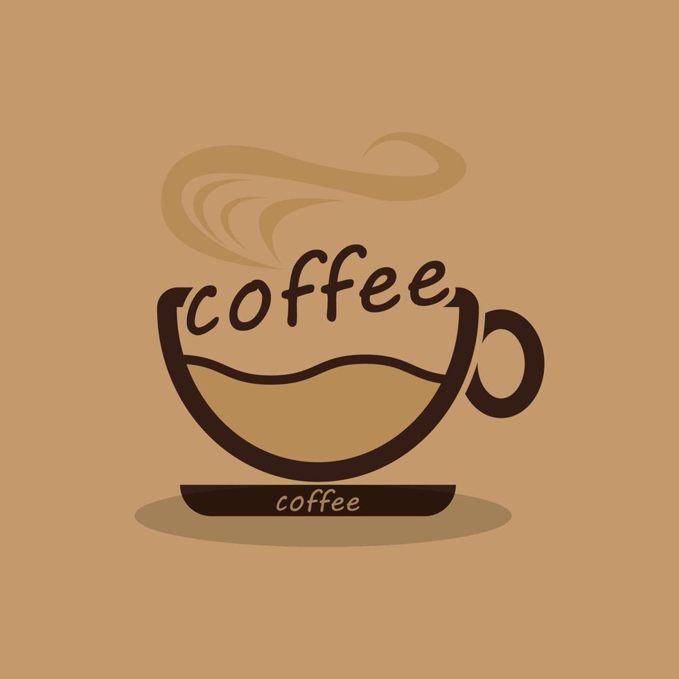 modelo de logotipo de xícara de café vetor