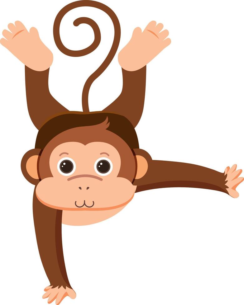 personagem de desenho animado de macaco dançando vetor