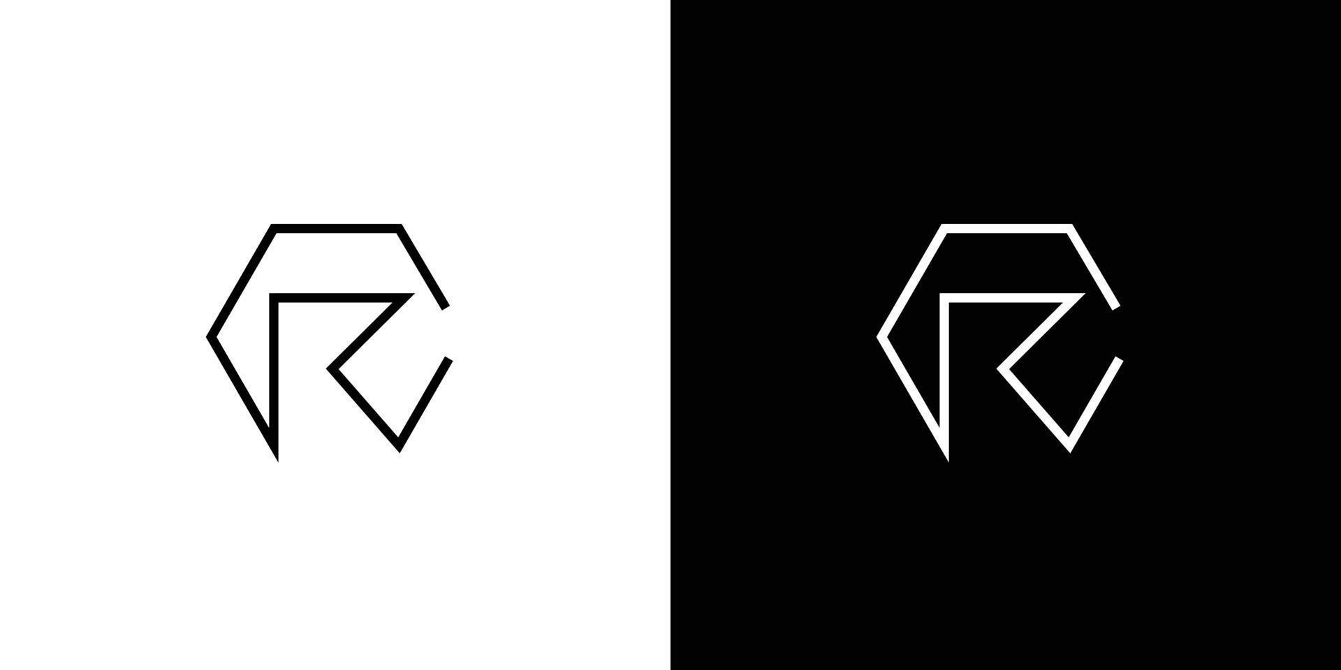 design de logotipo de iniciais de letra cr moderno e sofisticado vetor
