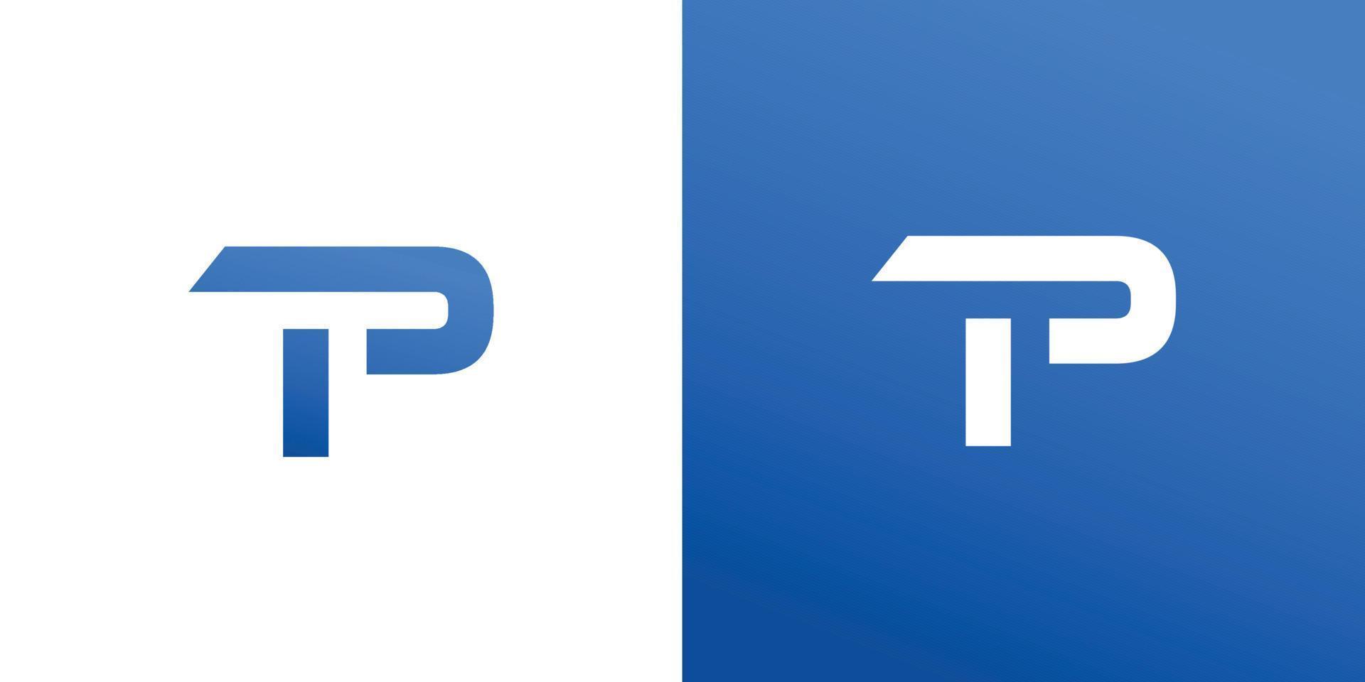design de logotipo inicial de letra tp moderno e exclusivo vetor