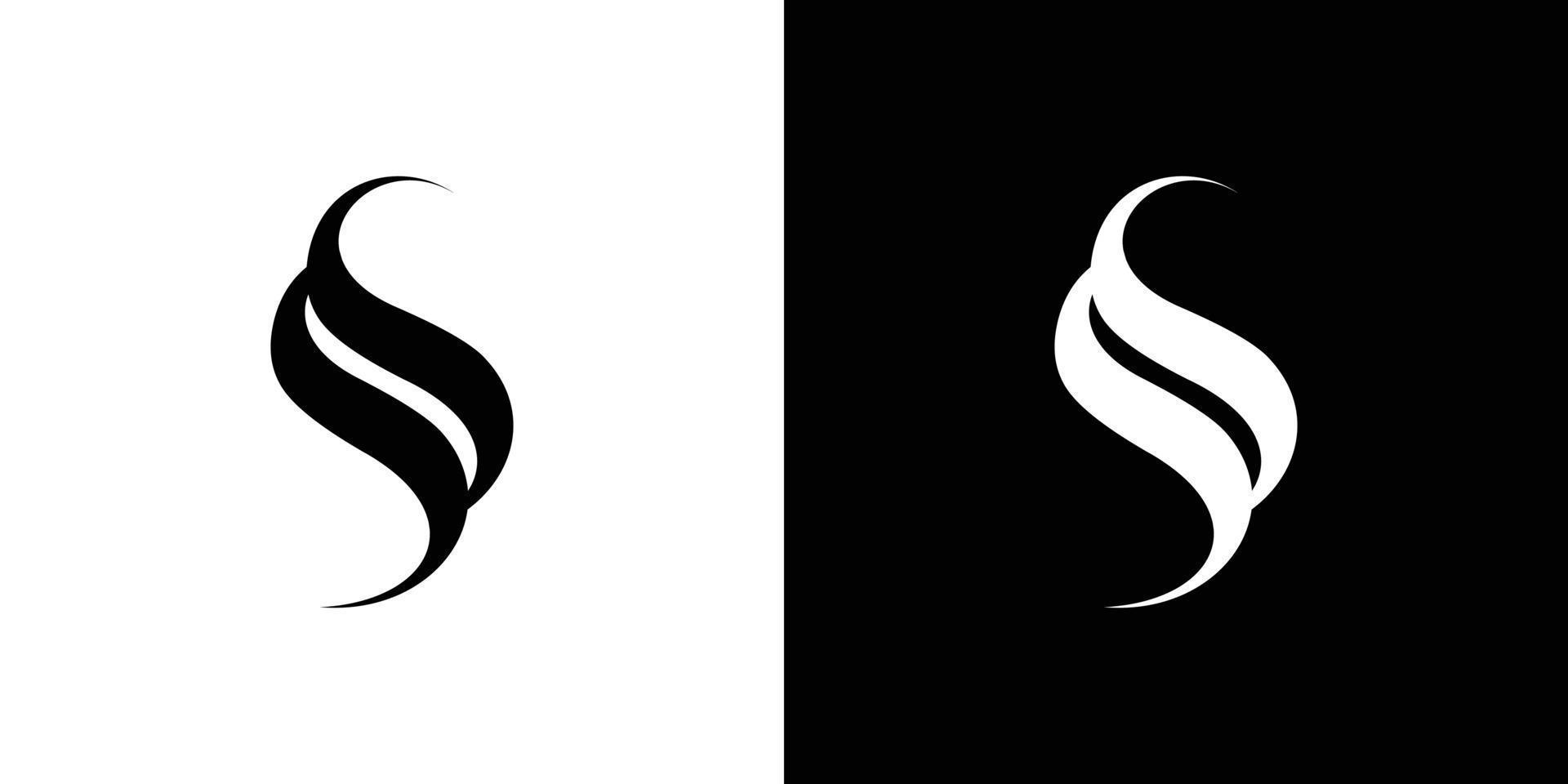design de logotipo de iniciais de letra ss simples e moderno 2 vetor