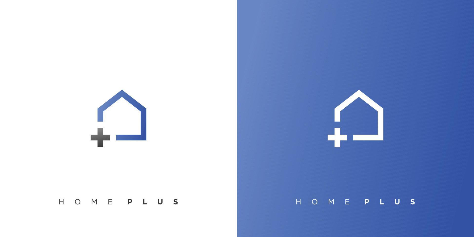 design de logotipo de renovação de casa moderno e elegante vetor