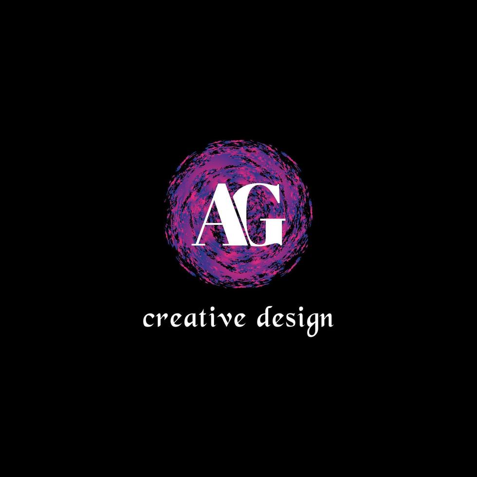 arquivo de vetor livre de vetor de design de logotipo de carta ag