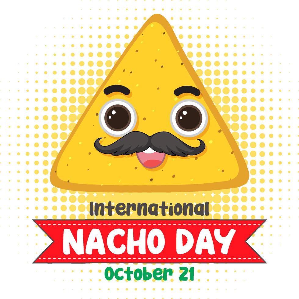 design de banner do dia internacional do nacho vetor