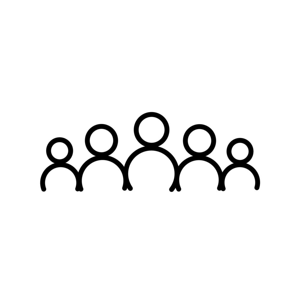 gráfico de ilustração vetorial de ícone de grupo de pessoas vetor