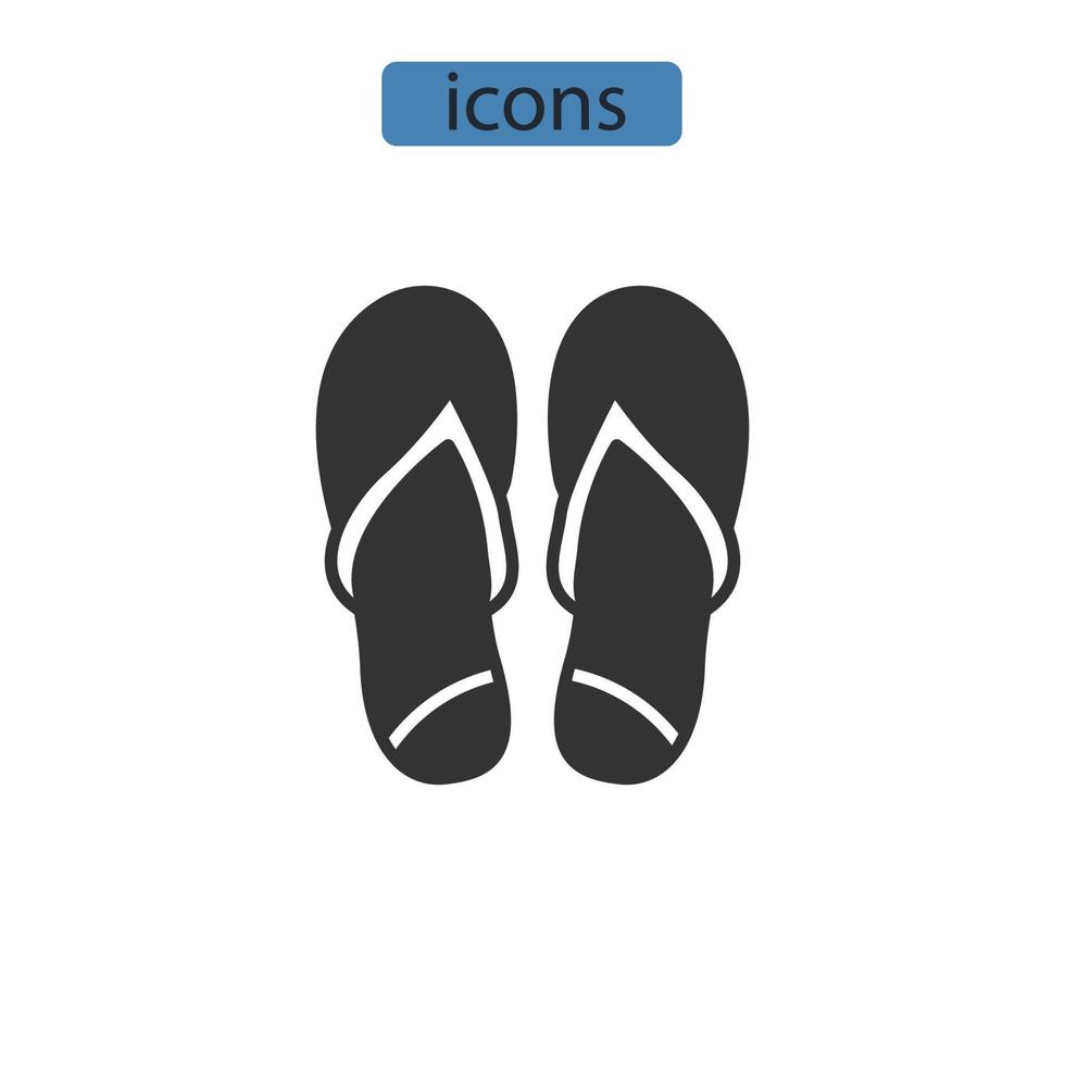 ícones de flip-flops símbolo elementos vetoriais para web infográfico vetor