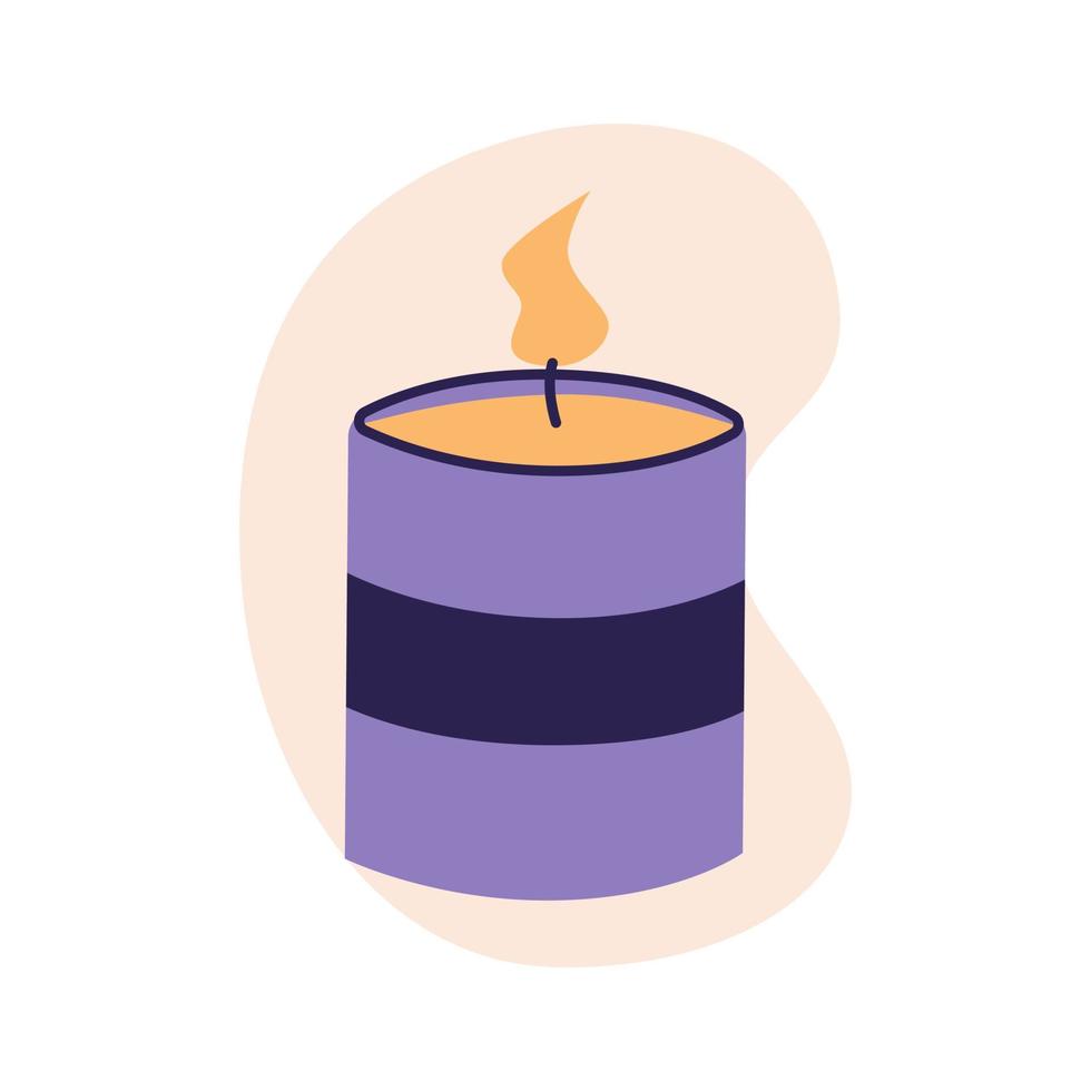 velas de cera decorativas para relaxar e spa. ilustração vetorial plana em cores da moda, isoladas no fundo branco. vetor