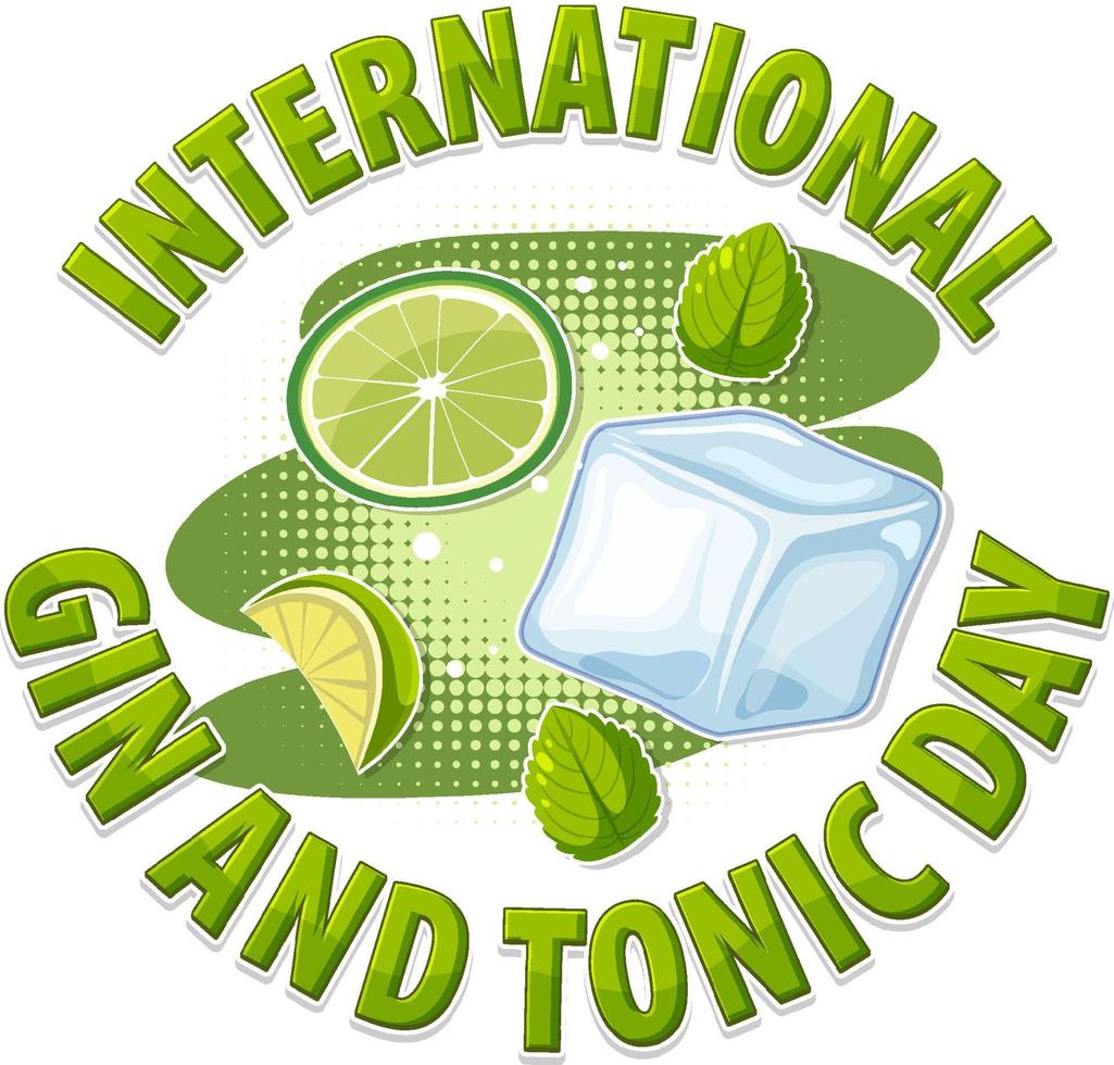 design de banner do dia internacional de gin e tônica vetor