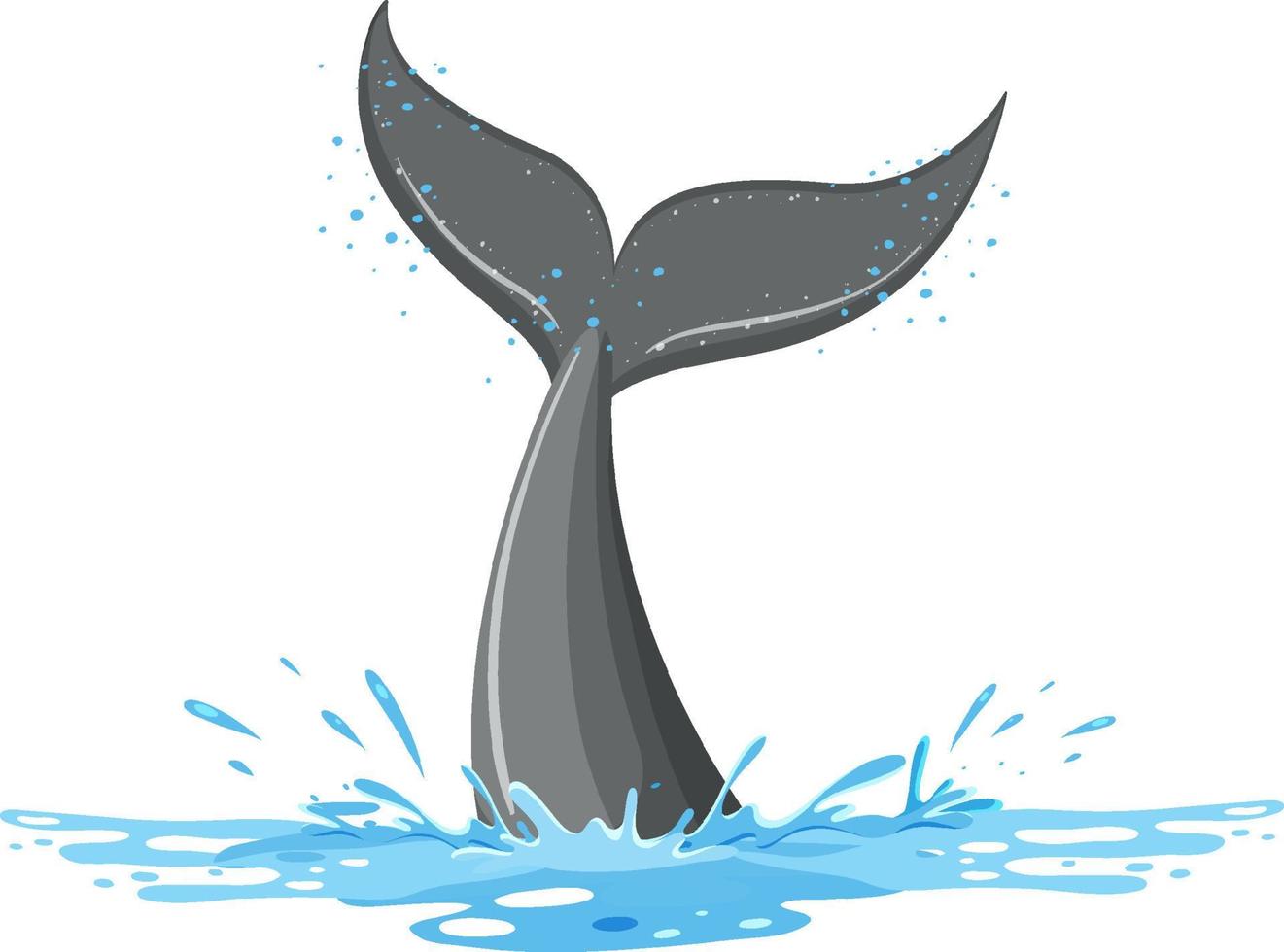 uma cauda de uma baleia na água vetor
