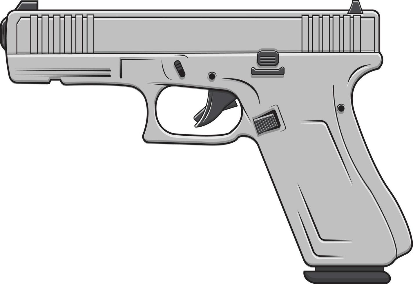 arma militar pistola glock17 vetor