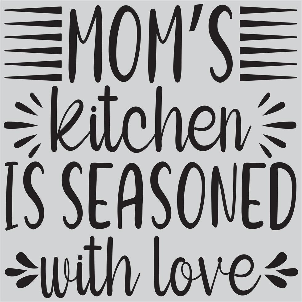 a cozinha da mamãe é temperada com amor vetor